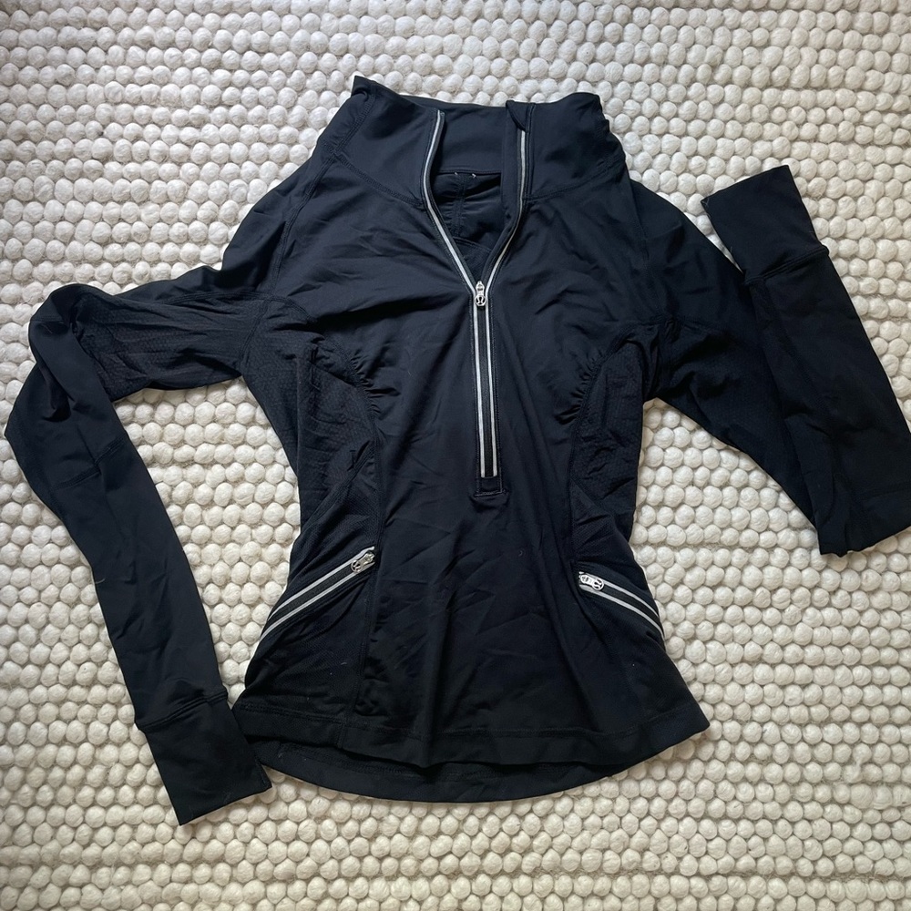 Lululemon Black Performance Jacket with Reflective Trim